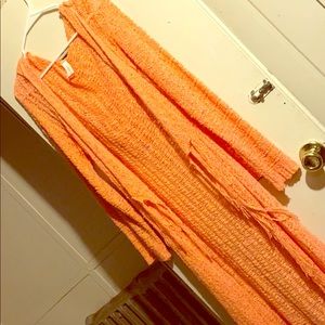 Peach cardigan sweater
